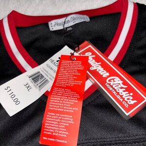 Bold Black and Red Garment with Striking Contrast